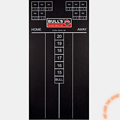 Profi točkovalna tabla za pikado BULL'S "Masterscoreboard" črna > za kredo< PIKADO.shop® 1