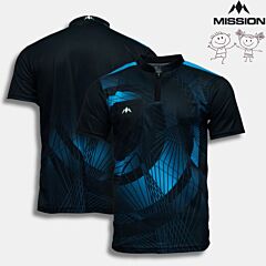 Otroška majica za pikado MISSION / ORB / Black-Blue / PIKADO.shop1