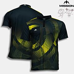 Otroška majica za pikado MISSION | ORB | Black-Yellow