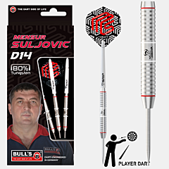 Pikado puščice BULL'S / Mensur Suljević - D14 s kovinsko konico PIKADO.shop®1