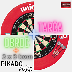 Tarča za pikado iz sisala UNICORN "Striker - set" PIKADO.shop®1