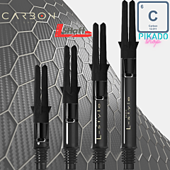Trupi za pikado puščice L-style "Carbon Silent Straight Spinner" Black PIKADO.shop® 