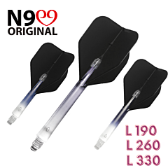 Trupi za pikado puščice L-style N9 "Twin Color Lock Straight" Clear-Black