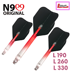 Trupi za pikado puščice L-style N9 "Twin Color Lock Straight" Clear-Red