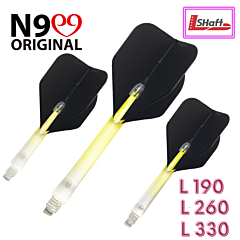 Trupi za pikado puščice L-style N9 "Twin Color Lock Straight" Clear-Yellow