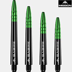 Trupi za pikado puščice / MISSION / SABRE / Shafts / Green PIKADO.shop®1