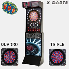 X DARTS | prenosni elektronski pikado avtomat | z opcijo Triple & Quadro | Black - PIKADO.shop