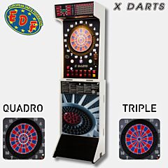 X DARTS | prenosni elektronski pikado avtomat | s opcijo Triple & Quadro | White - PIKADO.shop