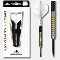 Steeldart puščice MISSION / Brett Claydon / Black-Gold / D0861 / PIKADO.shop1