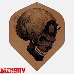ALCHEMY / Dart Flights / NO2 / Copper - Headstone Skull / pikado perice PIKADO.shop®1