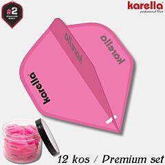 KARELLA / Ultimo Flights - 200 mikronov / 12 kos / profi peresa za pikado / pink