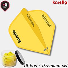 KARELLA / Ultimo Flights - 200 mikronov / 12 kos / profi peresa za pikado / yellow