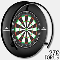 MISSION | Torus 270 | LED osvetlitev za pikado tarčo | Black - PIKADO.shop