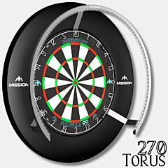 MISSION | Torus 270 | LED osvetlitev za pikado tarčo | Silver - PIKADO.shop