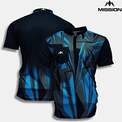 Funkcionalna športna collarless majica MISSION / FLINT / Black-Blue