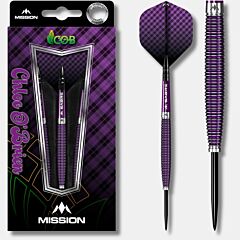 Steeldart puščice MISSION / Chloe OBrien / Electro Purple / PIKADO.shop®1