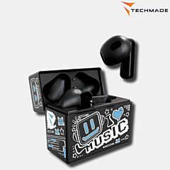Techmade / brezžične ušesne slušalke / MUSIC / orange / PIKADO.shop®1