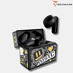 Techmade / brezžične ušesne slušalke / MUSIC / orange / PIKADO.shop®1