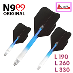 Trupi za pikado puščice L-style N9 "Twin Color Lock Straight" Clear-Blue