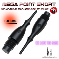 Plastične pikado konice BULL'S "Mega Point Short" 6mm - 2BA (100 kom) PIKADO.shop®6