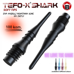 Plastične pikado konice BULL'S "Tefo-X® Shark" 6mm - 2BA (100 kom) PIKADO.shop® 