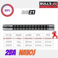 Pikado uteži BULL'S "BE21" za puščice s plastično konico PIKADO.shop®1