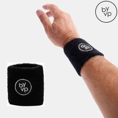 Športna zapestnica proti znoju By VP / Padel Collection / Wristband Black PIKADO.shop®1