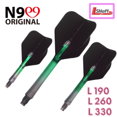 Trupi za pikado puščice L-style N9 "Twin Color Lock Straight" Black-Green