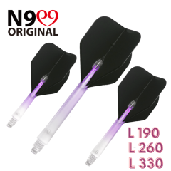 Trupi za pikado puščice L-style N9 "Twin Color Lock Straight" Clear-Purple