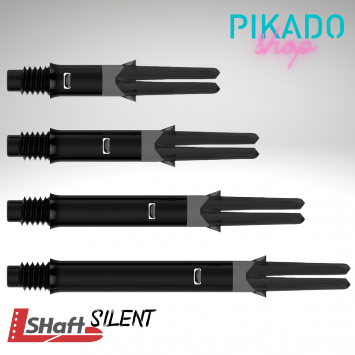 Trupi za pikado puščice L-style "Silent Straight Spinner" Black